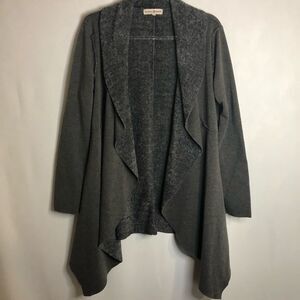 Altar'd State Soft Grey Cascade Sweater w/ Pockets
